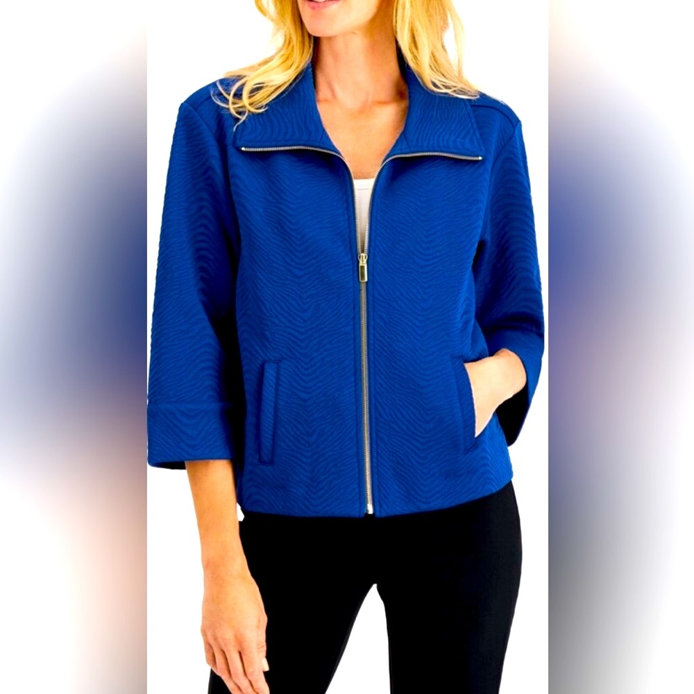 JM COLLECTION Women’s Jacket Zebra Jacquard